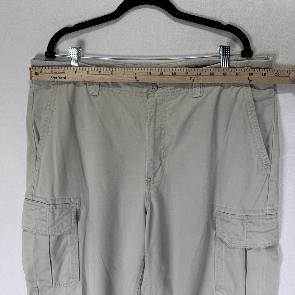 Vintage Y2K GAP Pants Mens 38x30 Beige Khaki Cargo Loose Baggy Wide Skate 2000s - Picture 13 of 16